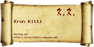 Kron Kitti névjegykártya
